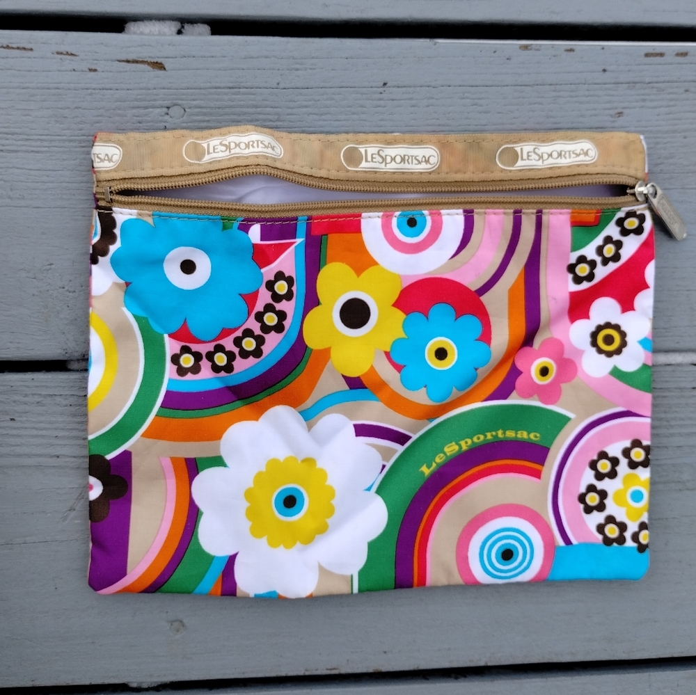 Lesportsac Multicolor Floral Crossbody Bag With Pouch - Picture 7 of 14